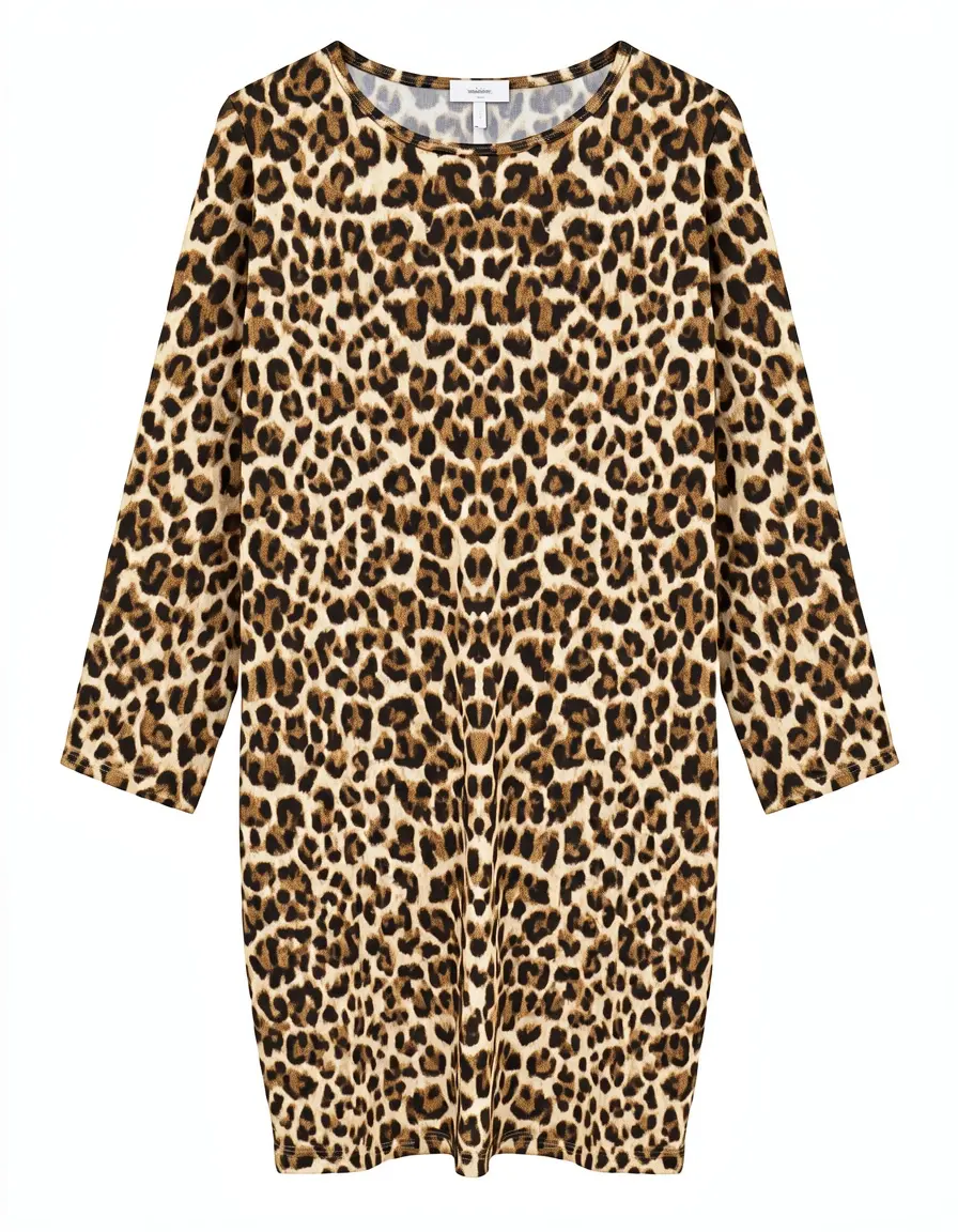 A-Linien Kleid Leopardenprint