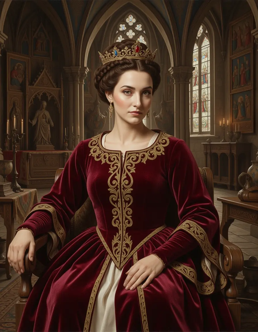 Historical Velvet Medieval Kleid aus schwerem Samt