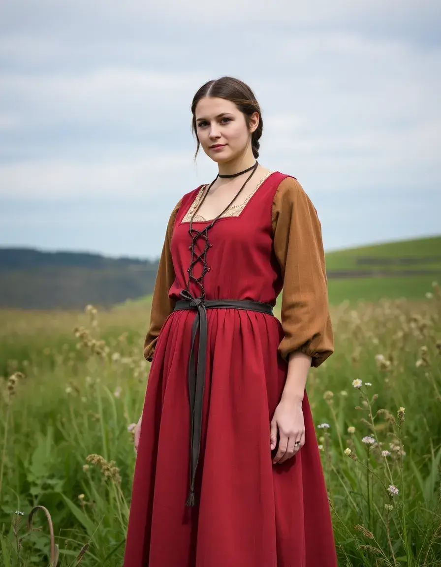 Einfaches Peasant Medieval Kleid