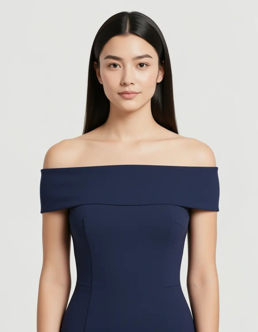 Klassisches A-Line Off-Shoulder Kleid