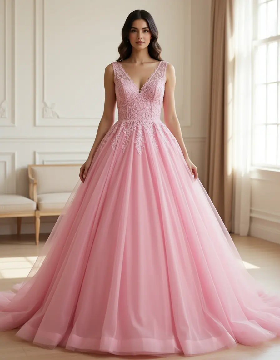Organza Ball Gown Pink