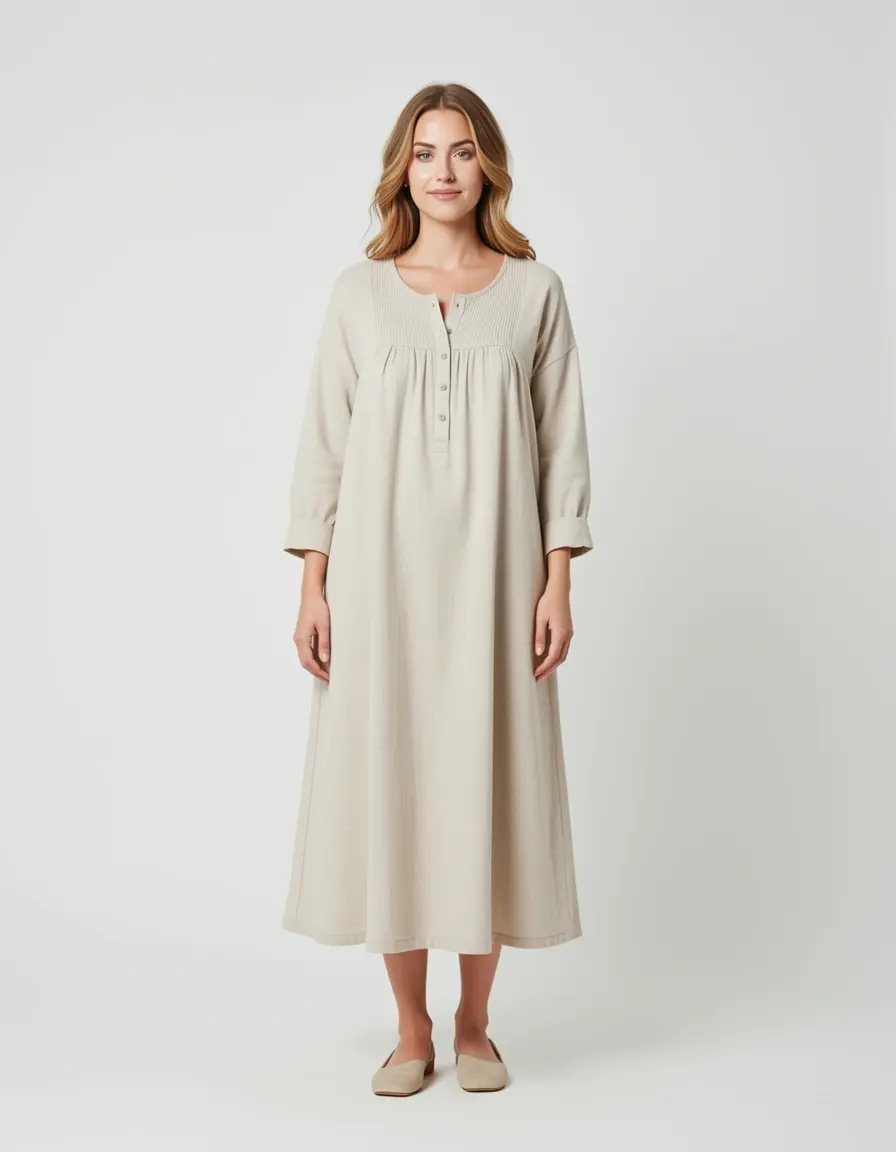 Bequemes Tunika Kleid aus Baumwolle