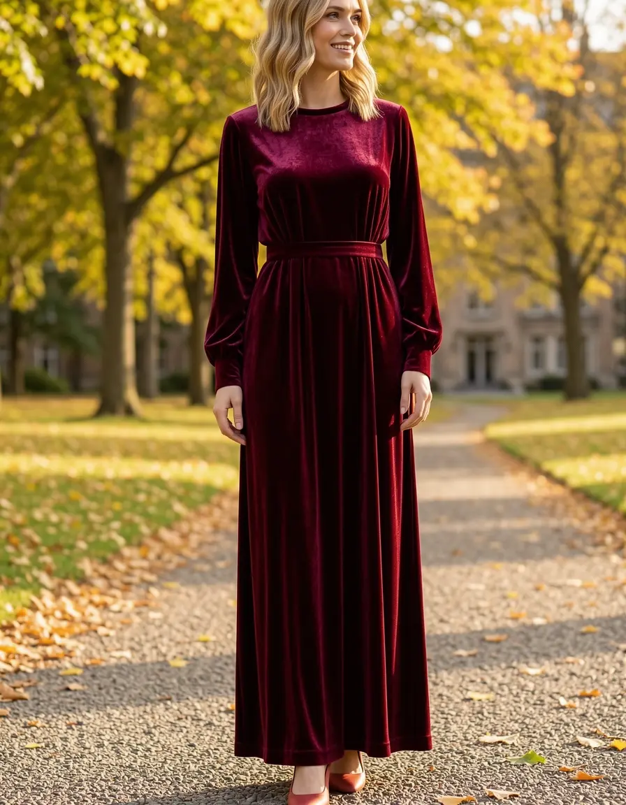 Velvet maxi dress rich damen