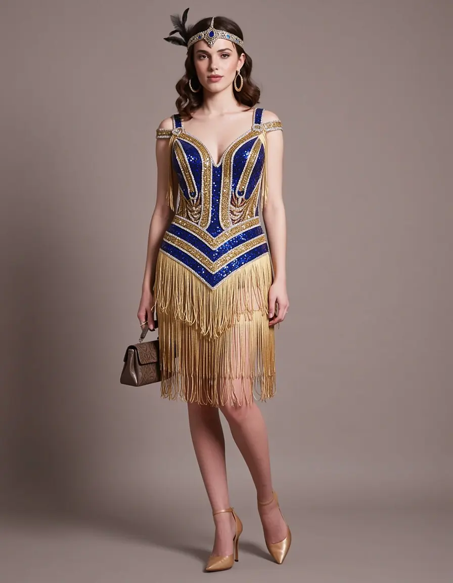 Fringe flapper dress 20s style