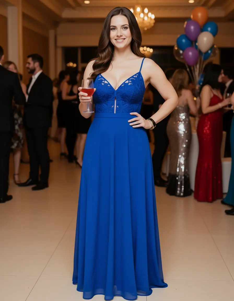 Royal Blue Cocktail Kleid für Partys