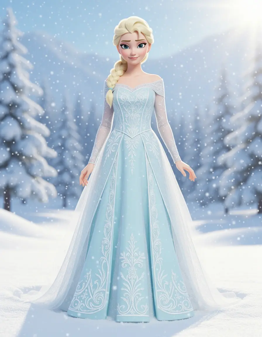 Weißes Elsa Kleid für Damen