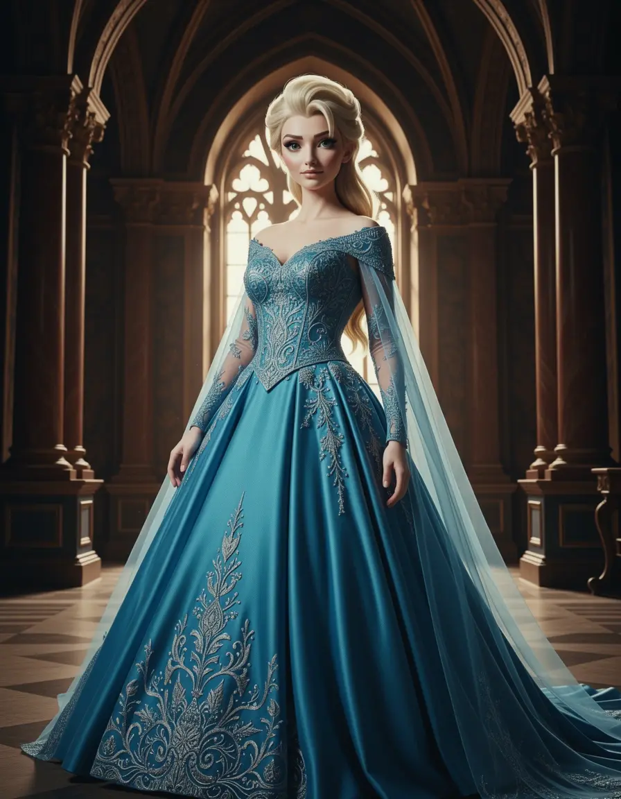 Dramatisches Kleid mit Umhang-Detail