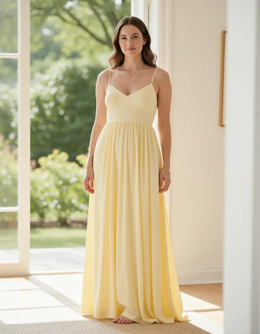 Butter Yellow Sundress leicht