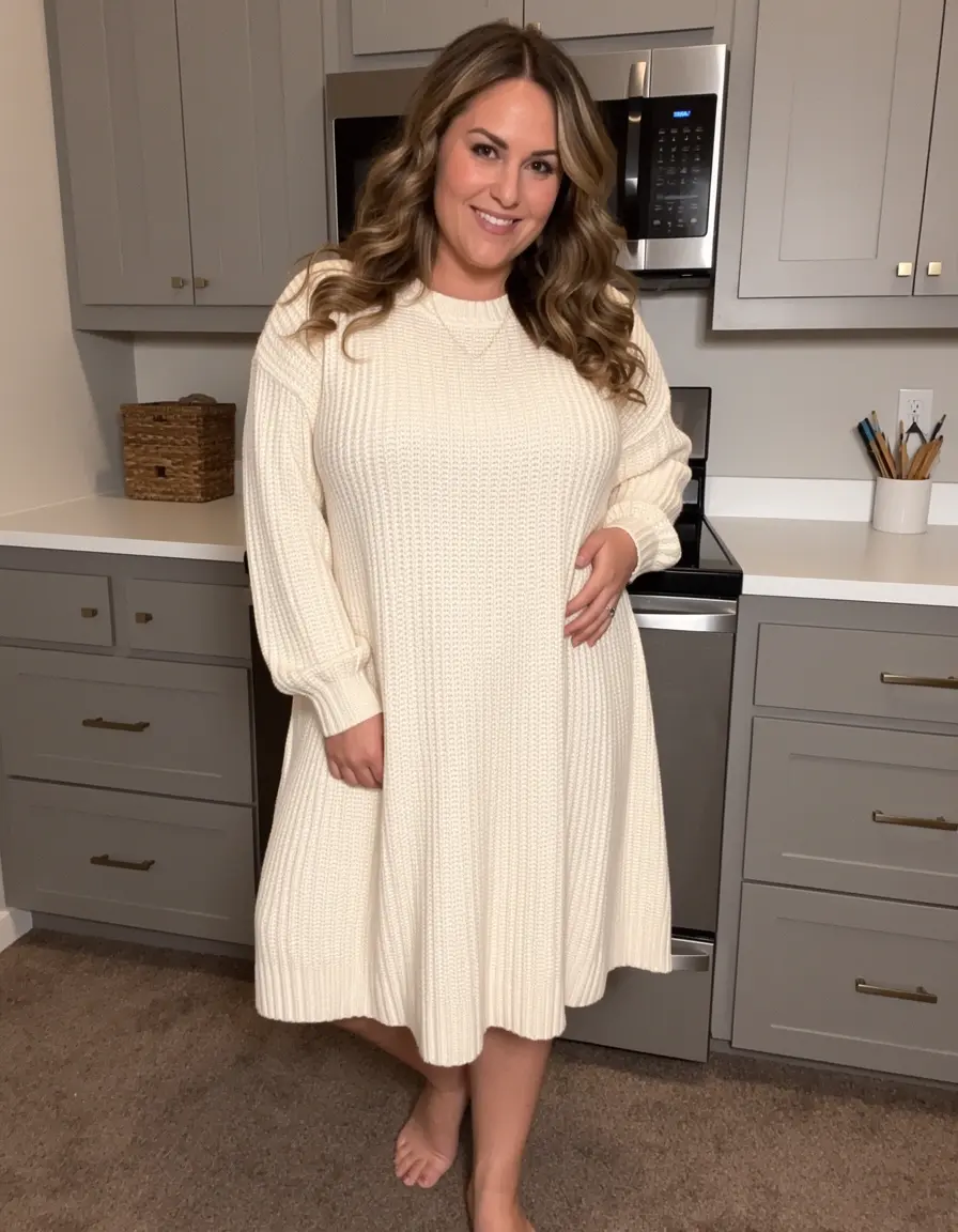 Knit A-Line Dress