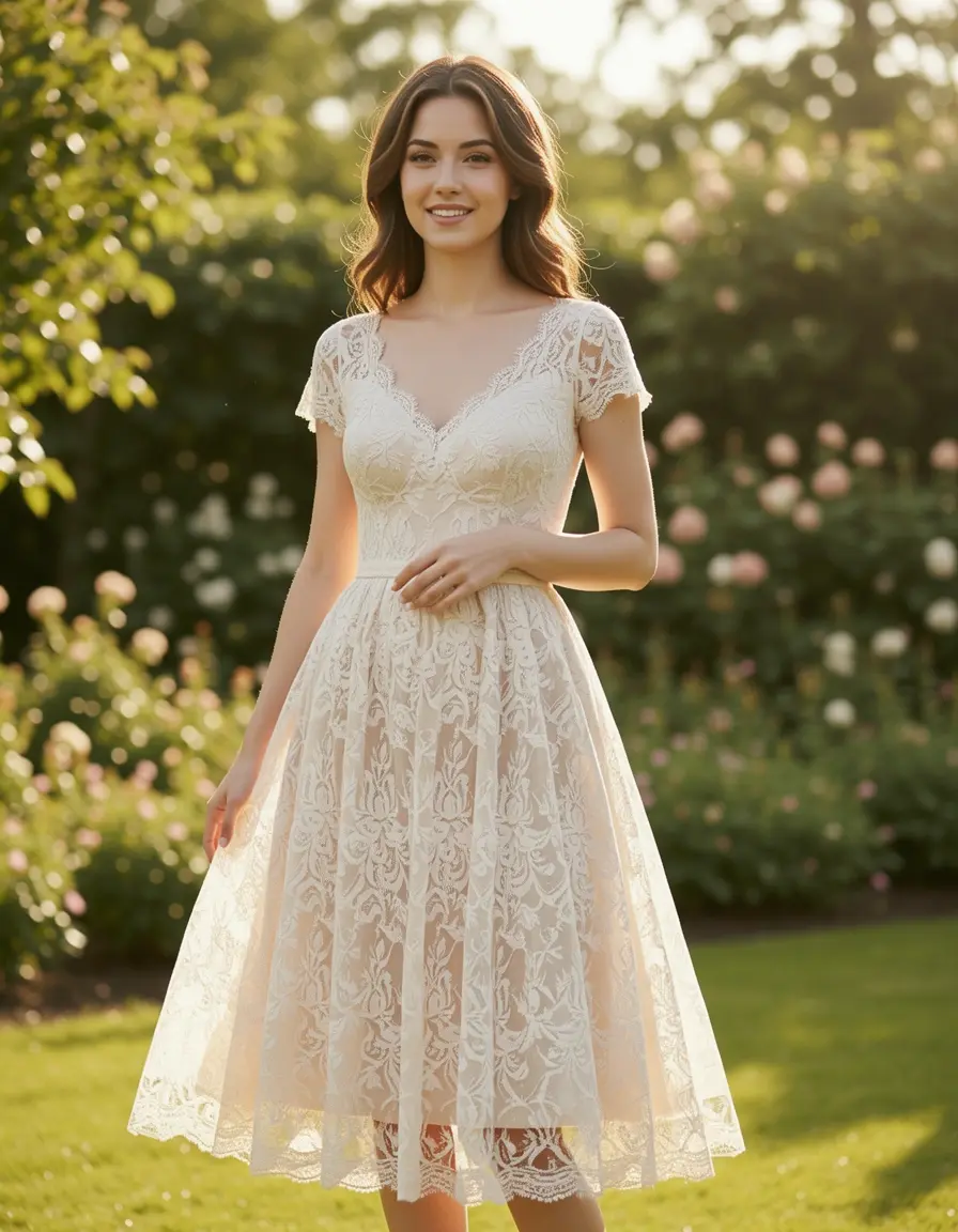 Lace A-Line Dress