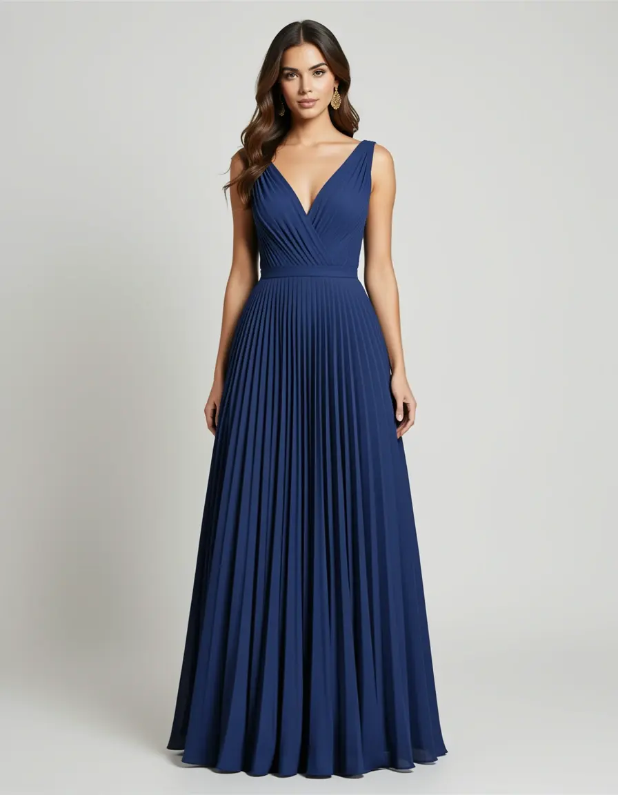 Pleated A-Line Dress