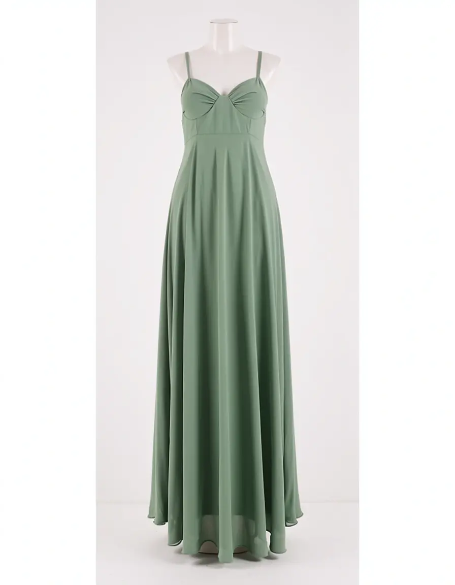 Sage Green Maxi Kleid grün