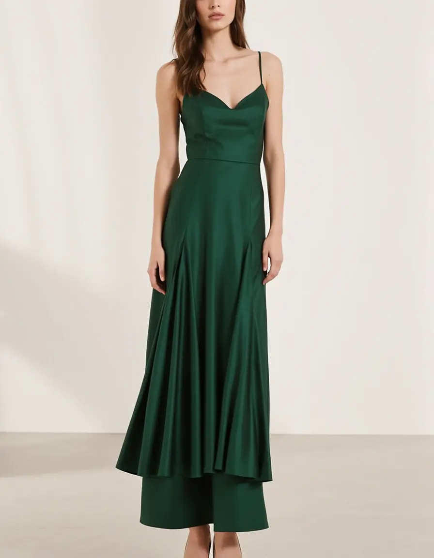 Dark Green Sheath Kleid grün