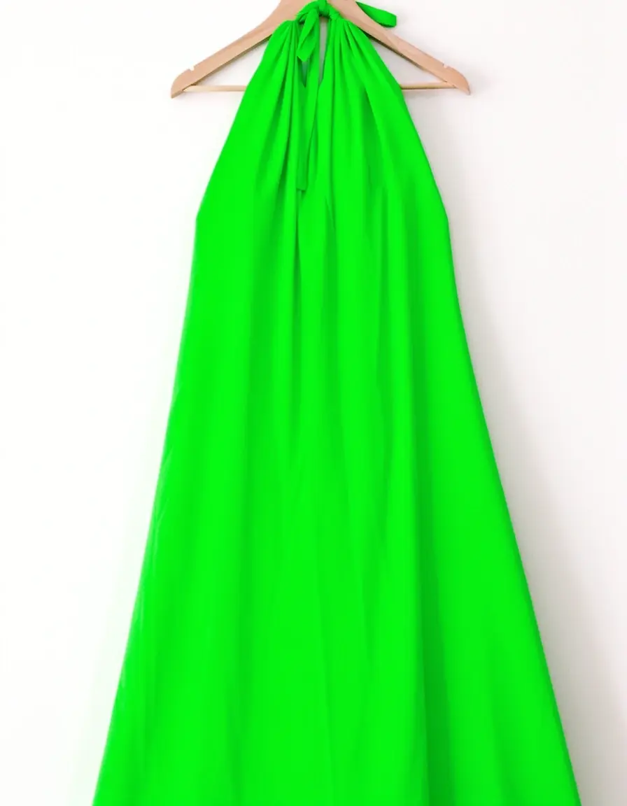 Bright Green Halter Kleid grün