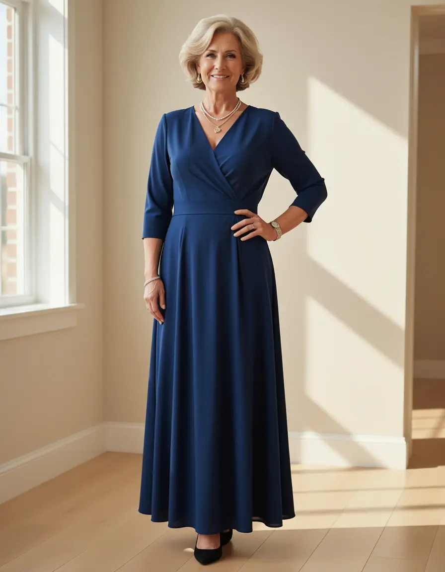 Modest Maxi Kleid für Frauen ab 50