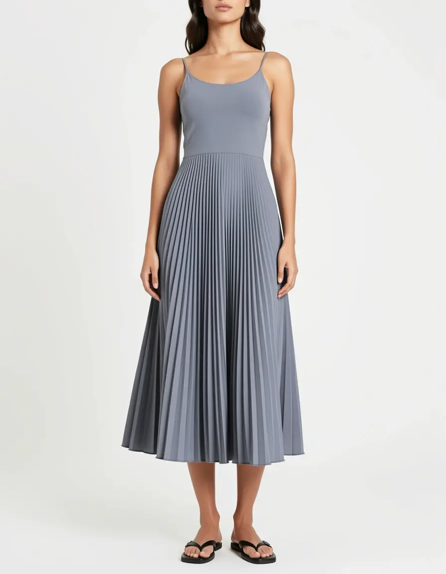 Plissiertes Midikleid Ü50