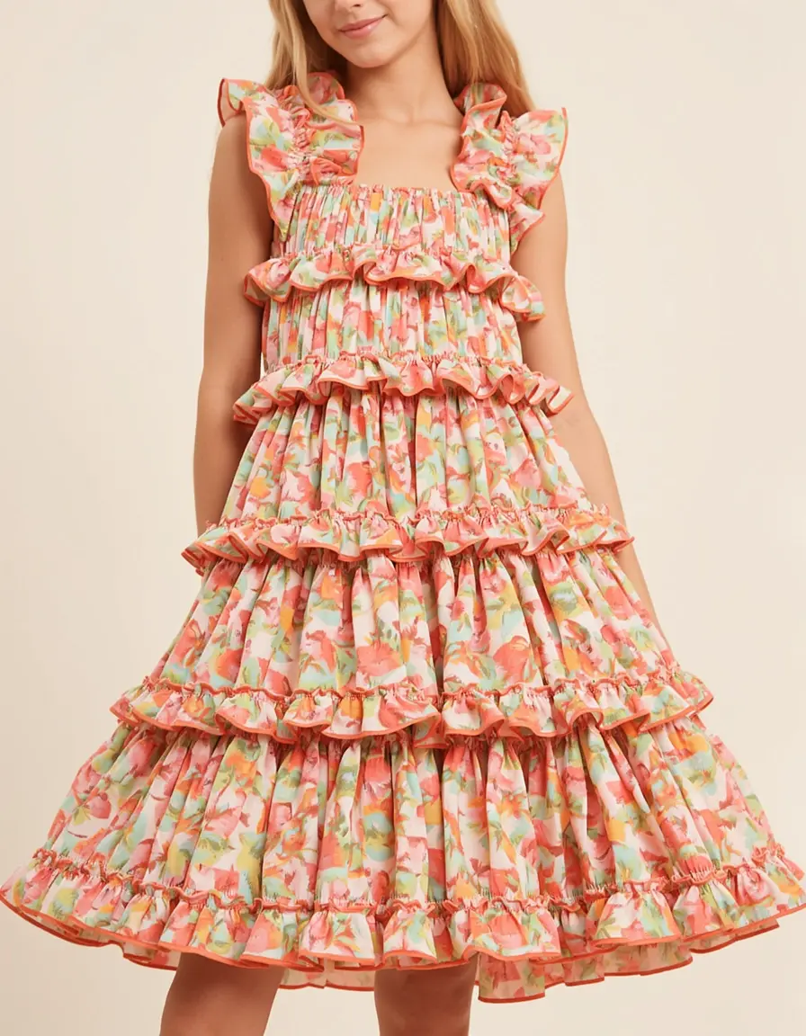 Ruffled Summer Tiered Kleid