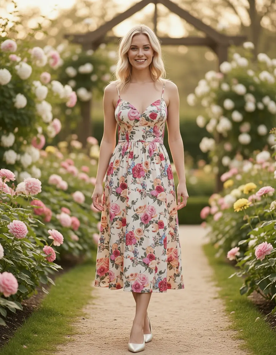 Floral Midi Dress blumig