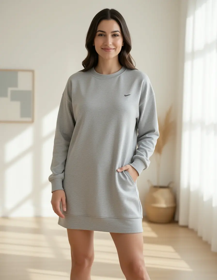 Sweatkleid Damen mit Taschen