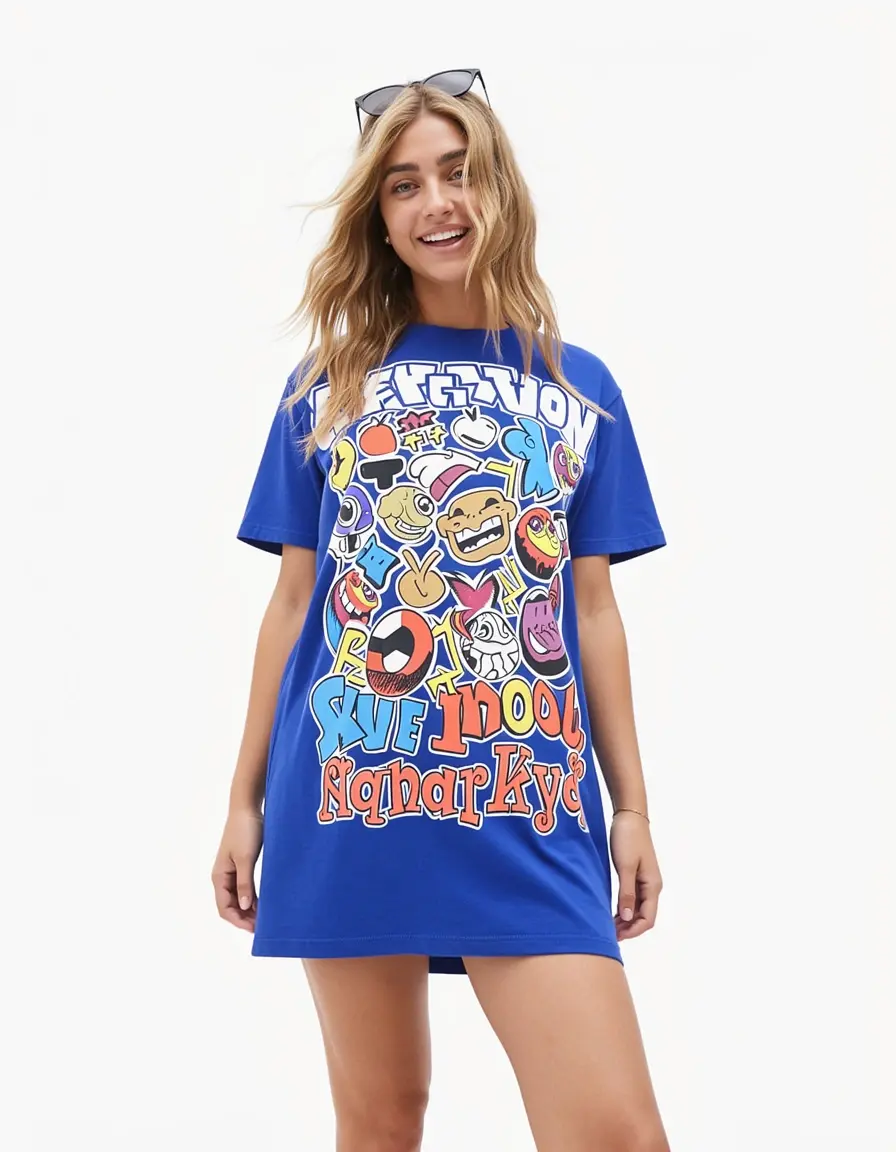 Graphic T-Shirt Dress - Cool und modern