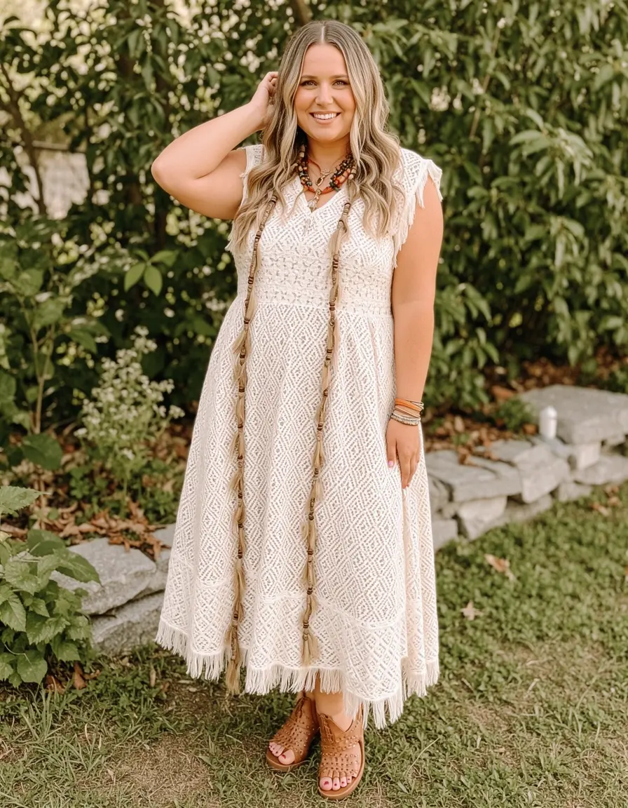 Boho Style A-Line Kleid