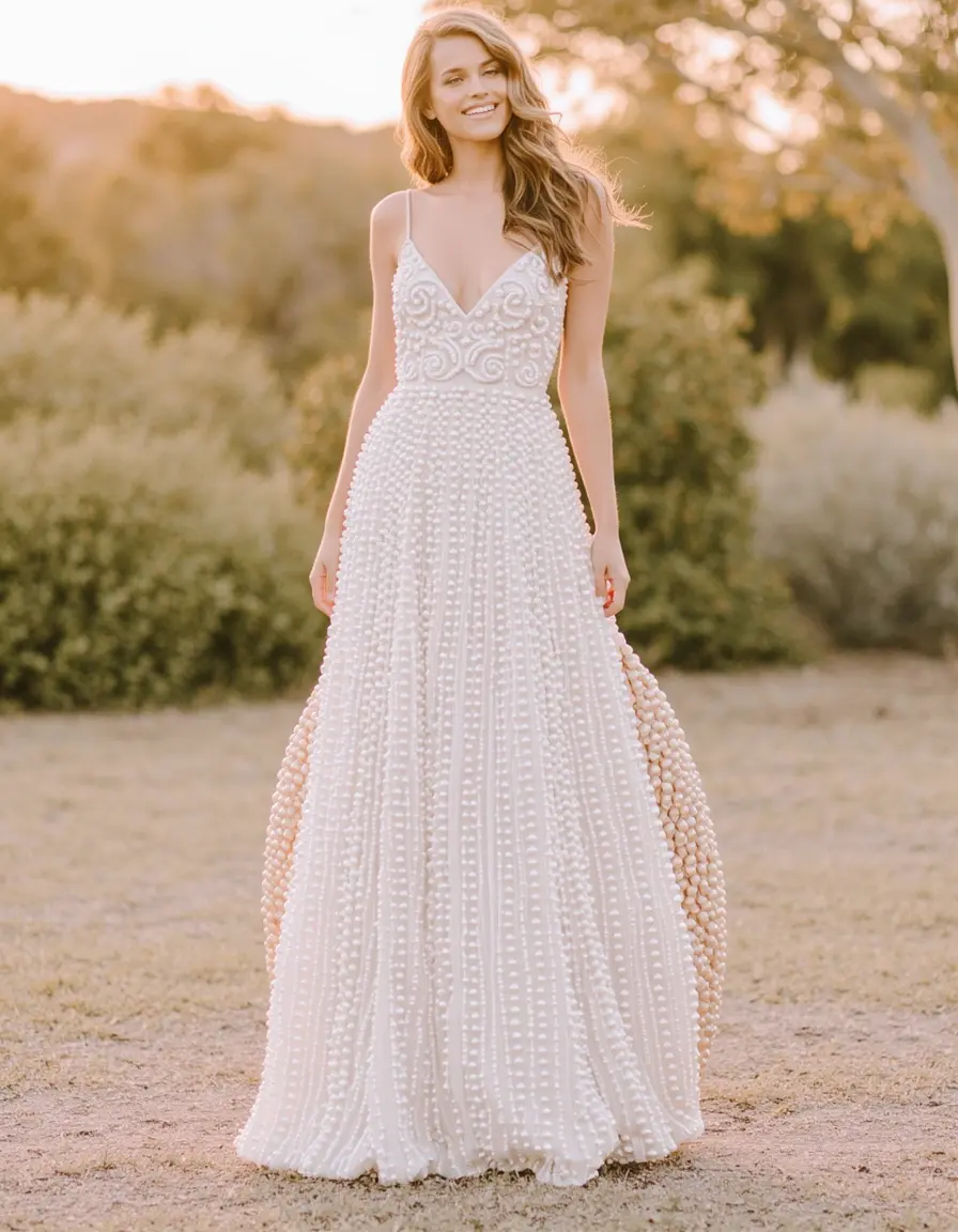 Beaded Ball Maxi Dress