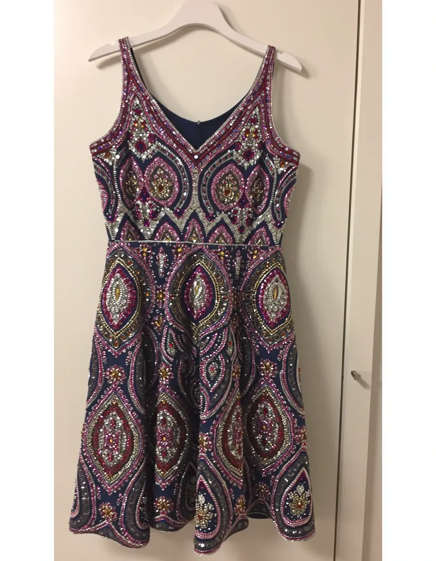 Beaded Charleston Kleid mit Perlenstickerei