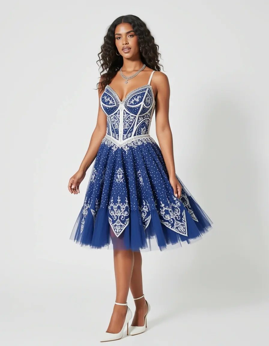 Drop Waist Charleston Kleid mit tiefer Taille