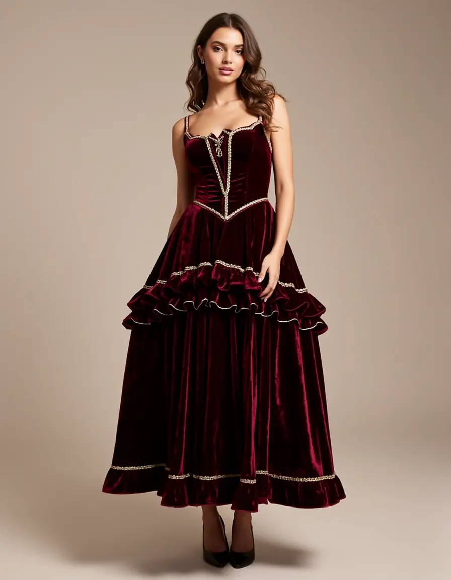 Velvet Charleston Kleid aus Samt