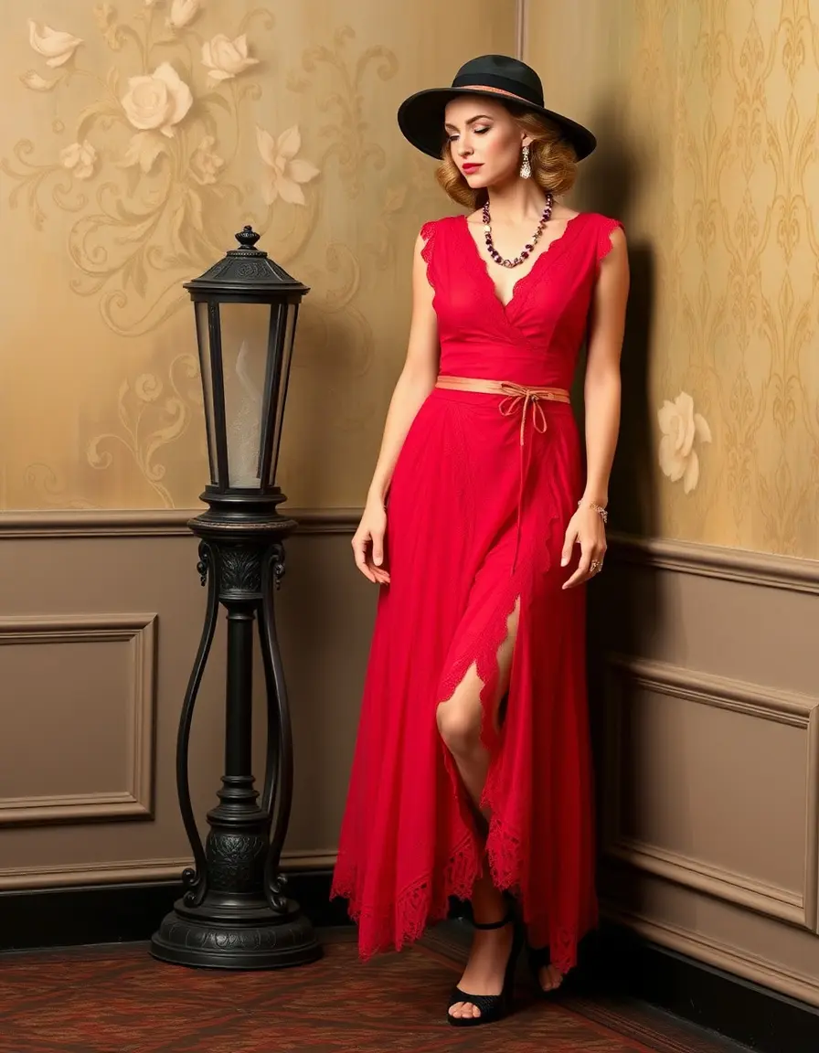 Flapper Charleston Kleid im typischen 20er Stil