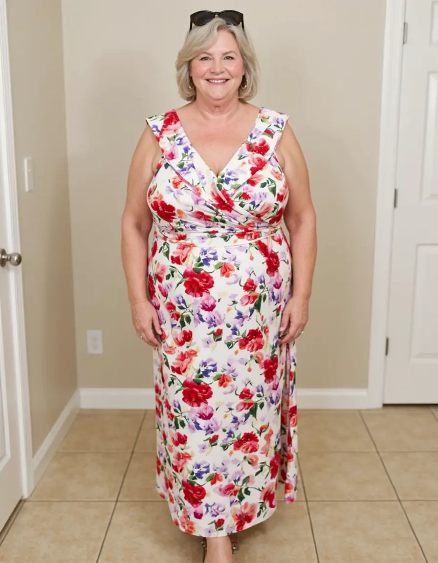 Florales Wickelkleid ab 50