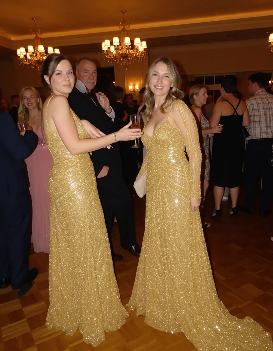 Goldenes Cocktailkleid Party Style
