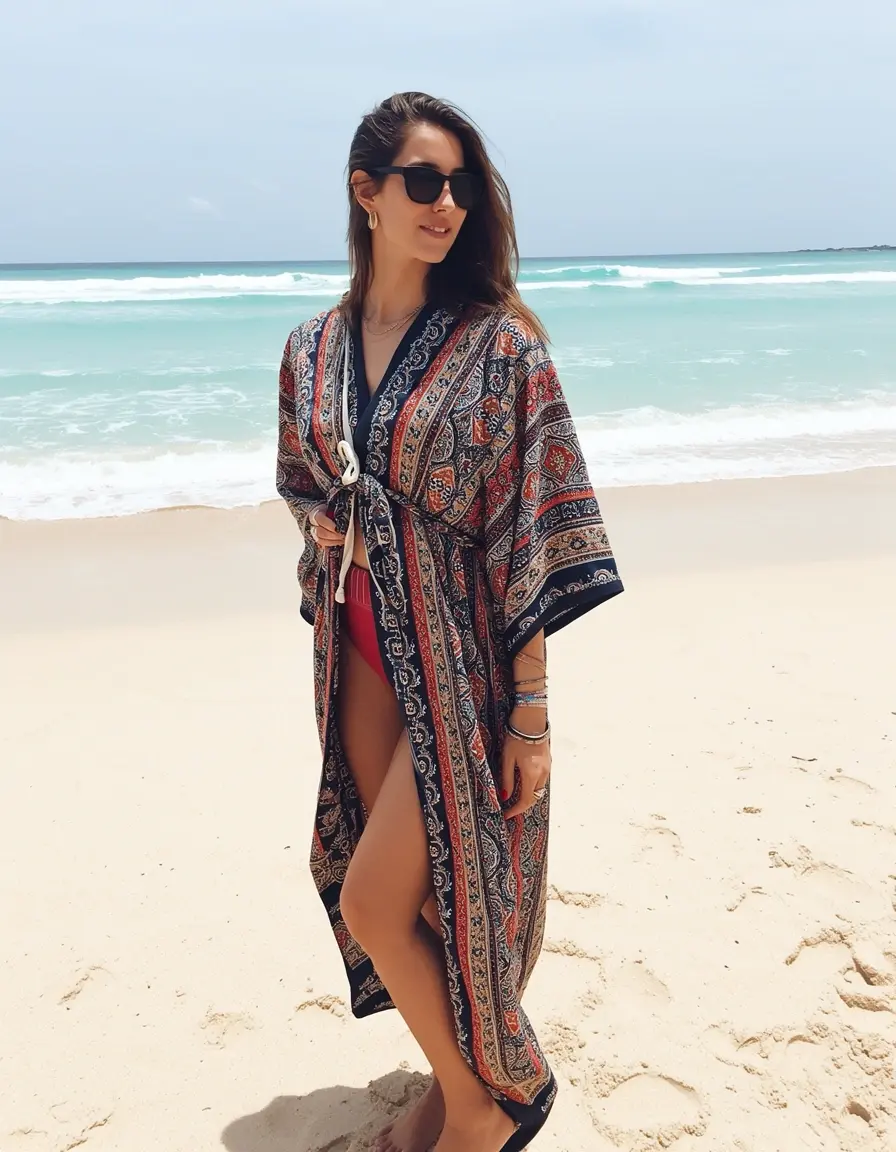Leichter Beach Kaftan Überwurf für den Strand