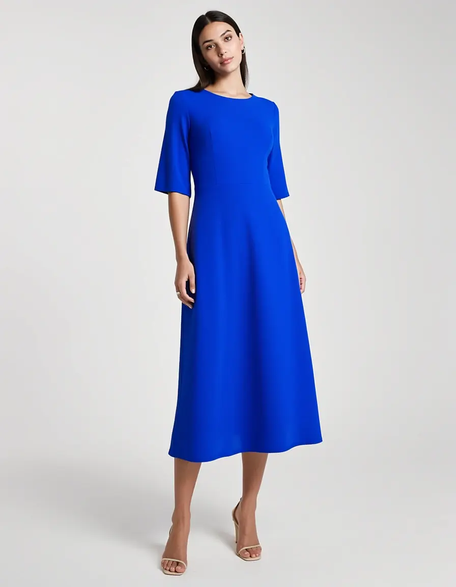 Royalblaues Midikleid für festliche Anlässe