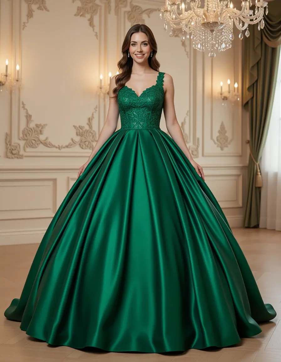 Taffeta Festlich Kleid mit Volumen