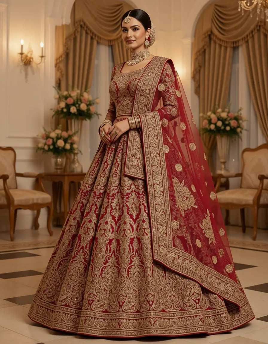 Brocade Festlich Kleid mit Ornamenten