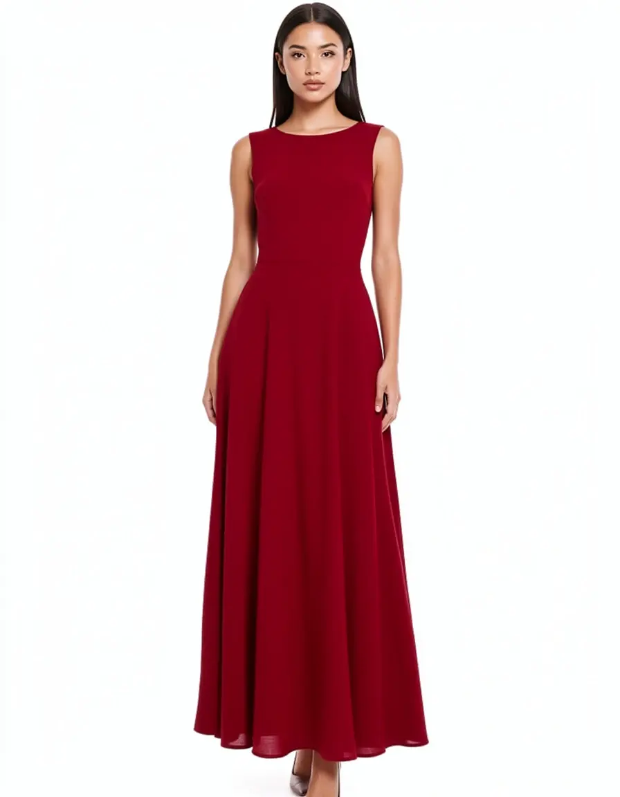 Ruby Red Midi Kleid rot