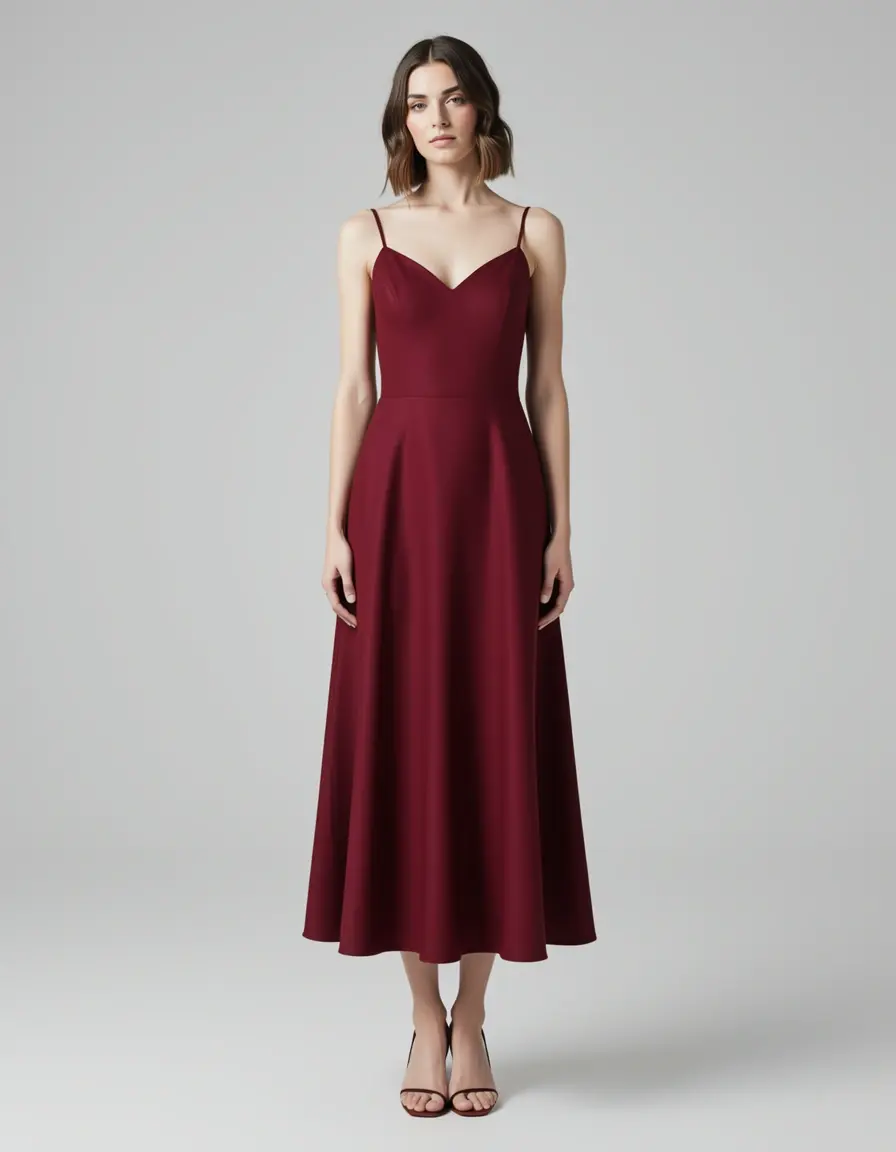Burgundy Red Sheath Kleid rot