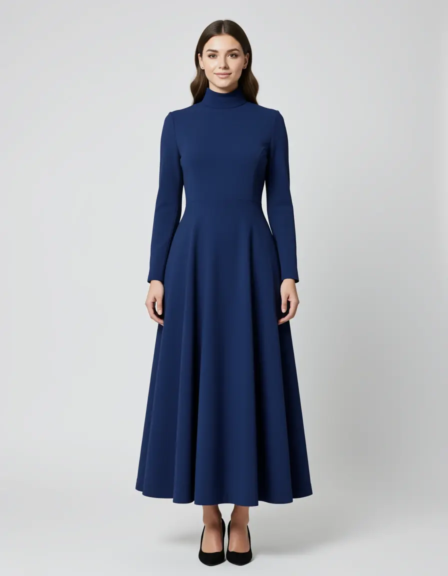 High-Neck Standesamt Kleid