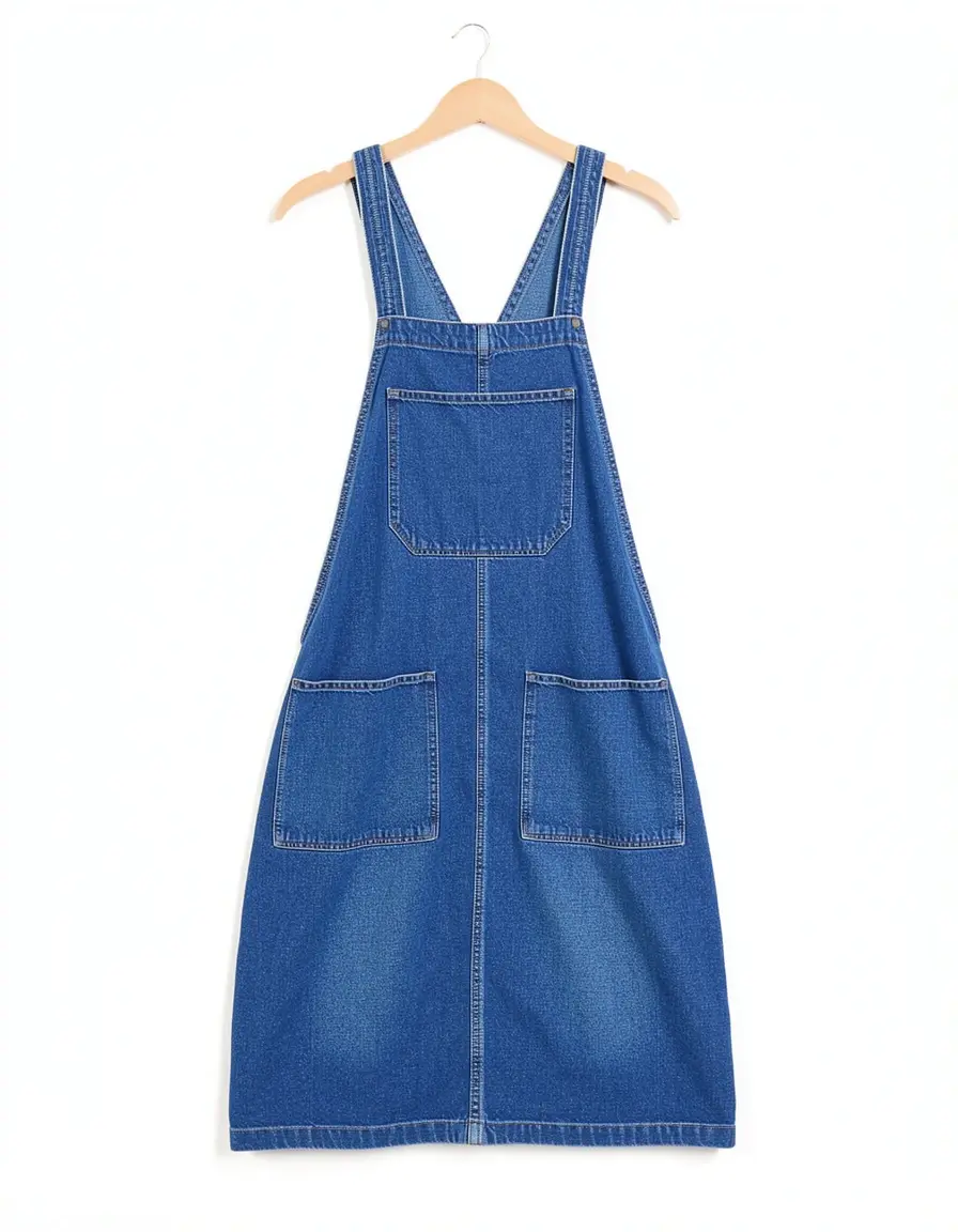 Denim Latzkleid für Mädchen mit praktischen Taschen