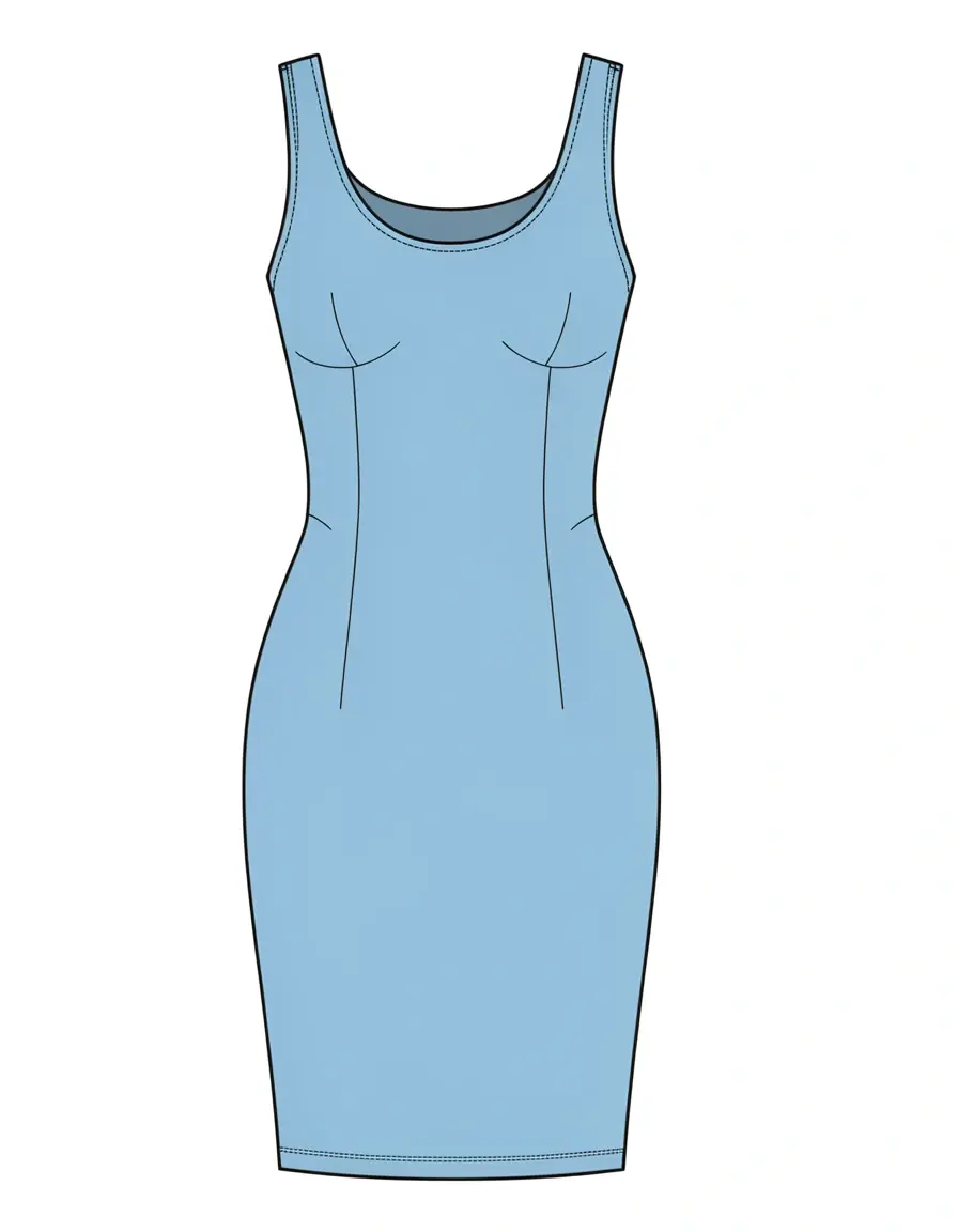 Bodycon Kleid Schnittmuster Stretch