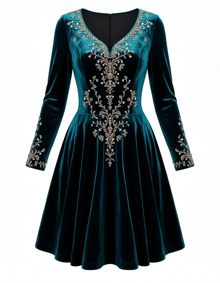 Skater Kleid Schnittmuster aus Samt