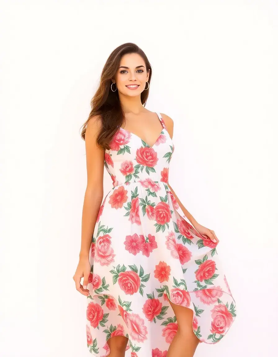 Sonnenkleid Schnittmuster mit Blumenprint