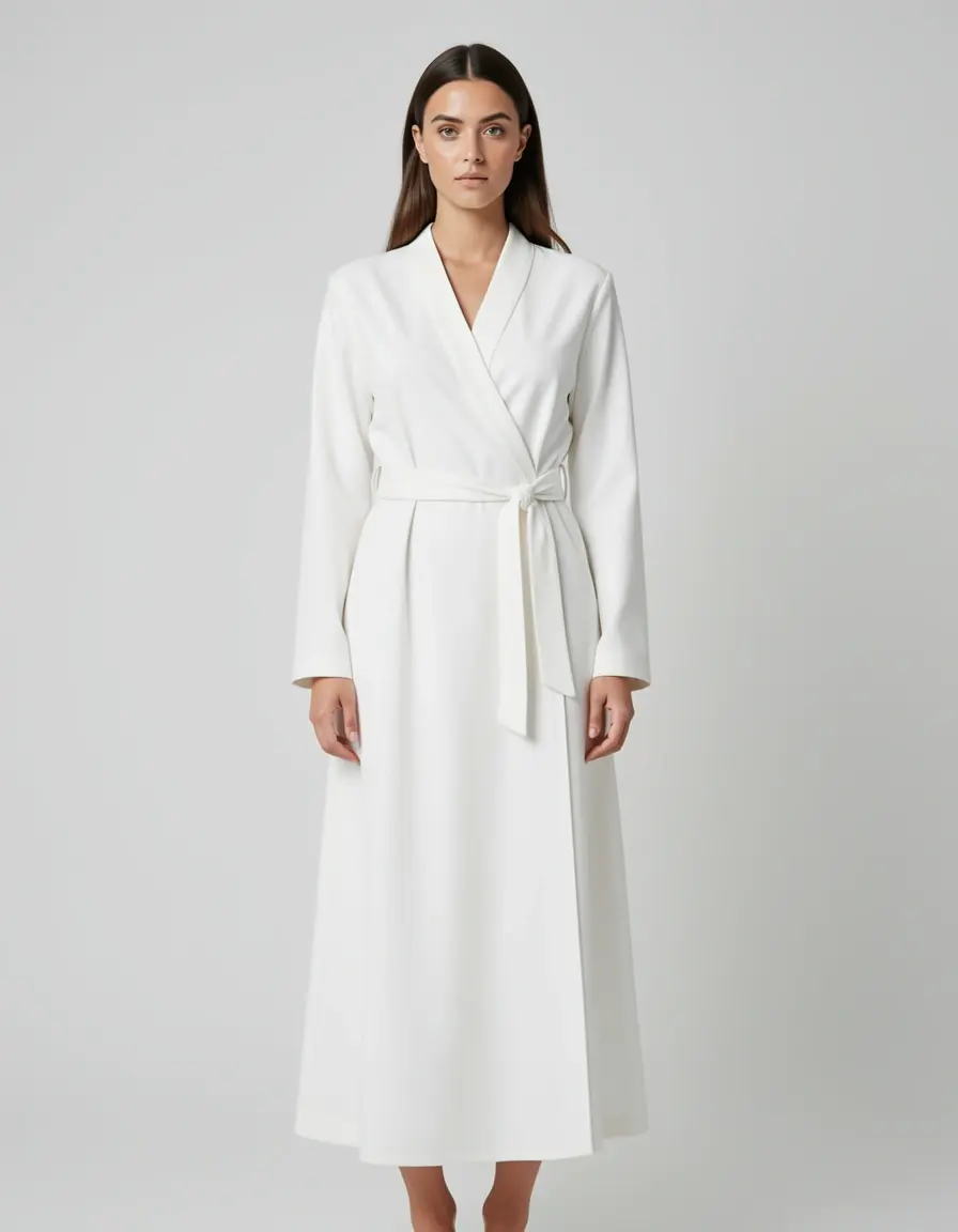 Weißes Wickelkleid