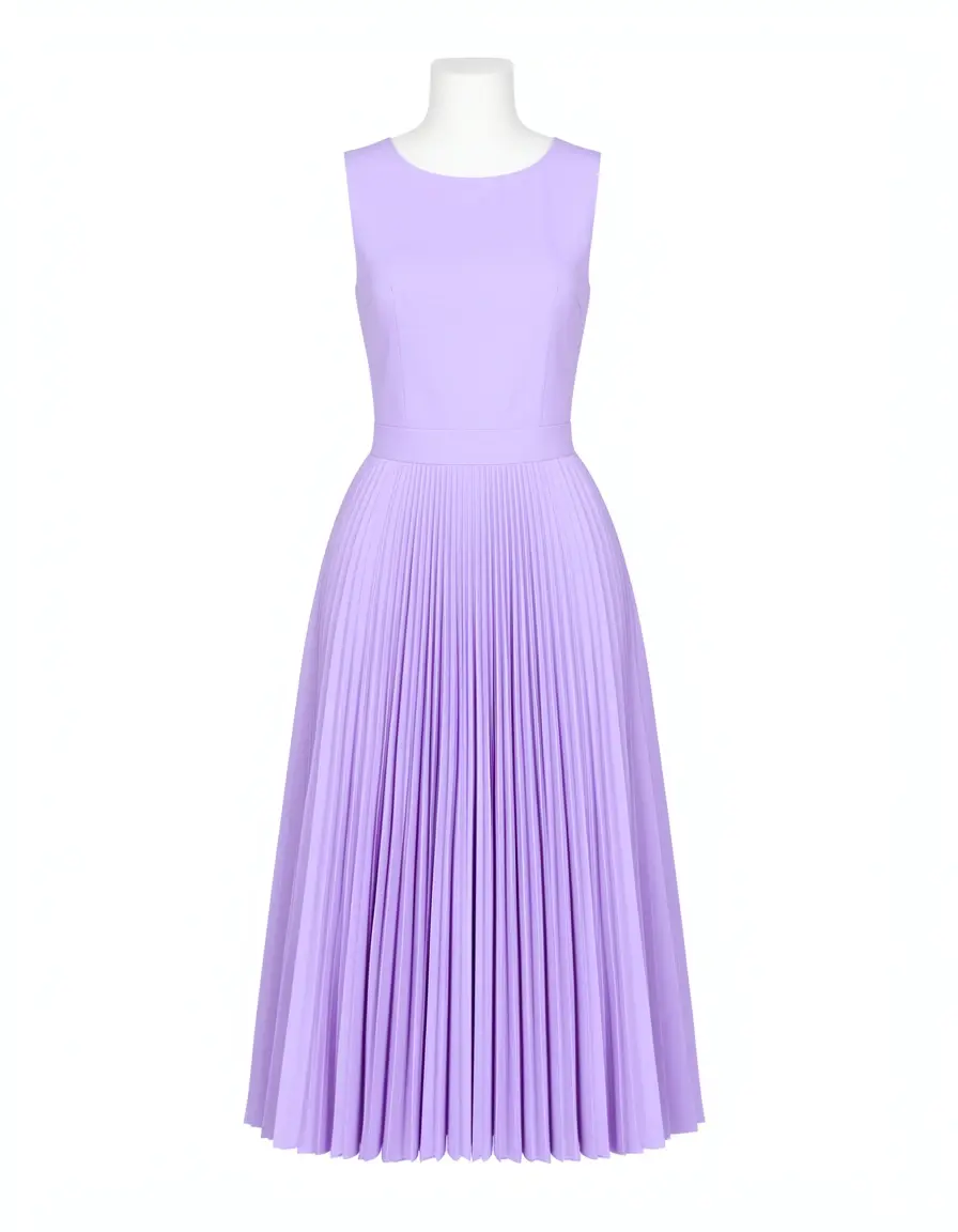 Plissee Kleid in Lavendel