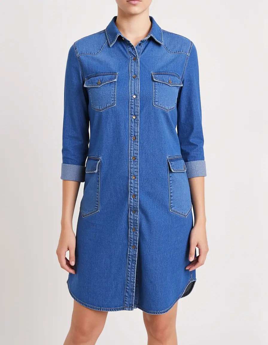 Jeanskleid mit Taschen für herbstliche Outfits