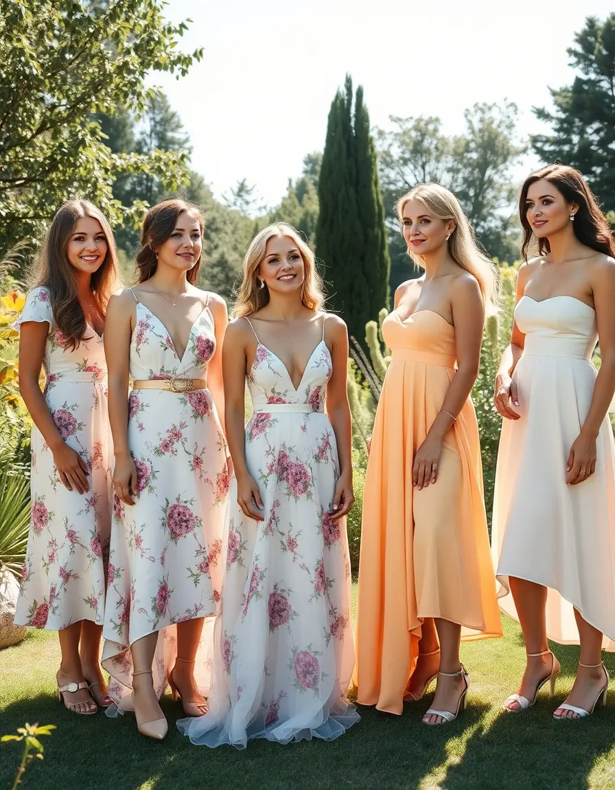 Elegante Hochzeitsgast Kleider bei einer sonnigen Gartenhochzeit